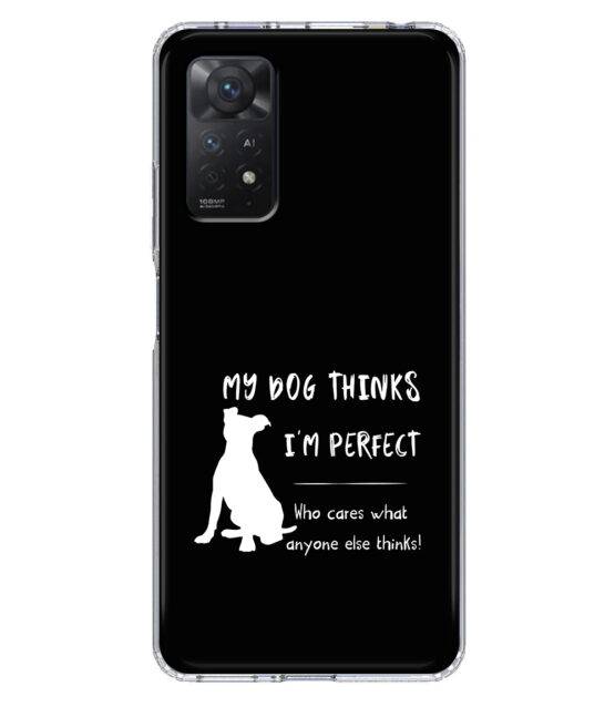 Capa Xiaomi Redmi Note 11 Pro 5G silicone preto My dog thinks I’m perfect
