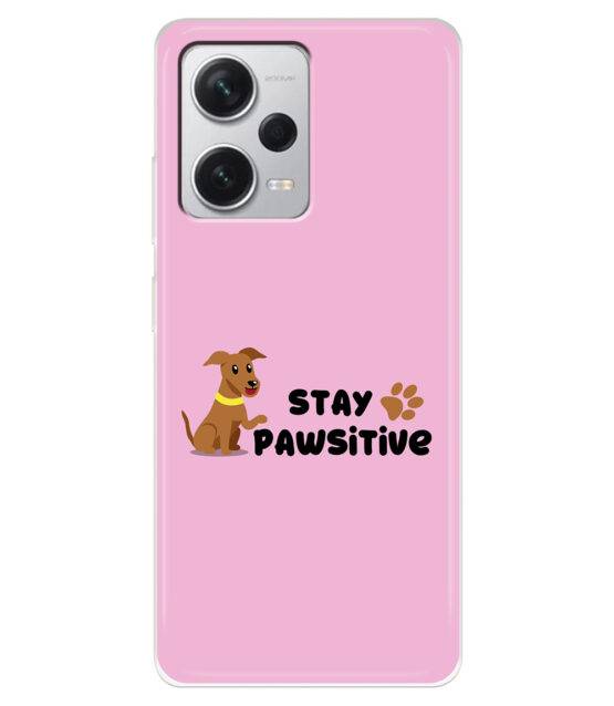 Capa Xiaomi Redmi Note 12 5G silicone rosa Stay Pawsitive