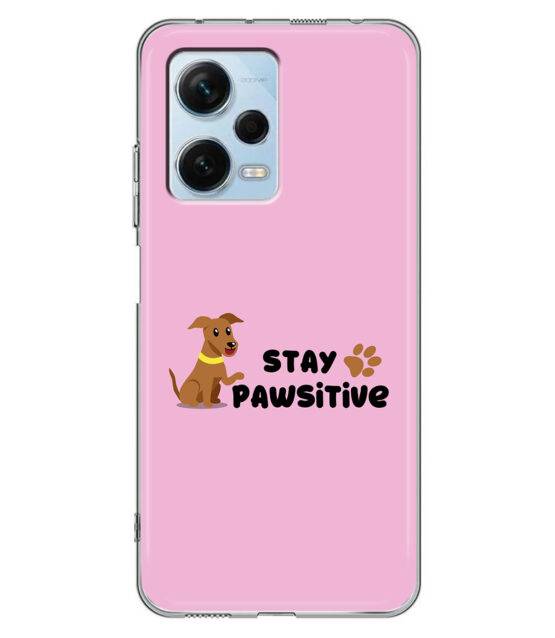 Capa Xiaomi Redmi Note 12 Pro 5G silicone rosa Stay Pawsitive
