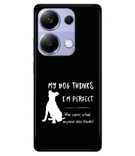 Capa Xiaomi Redmi Note 13 Pro 4G silicone preto My dog thinks I’m perfect