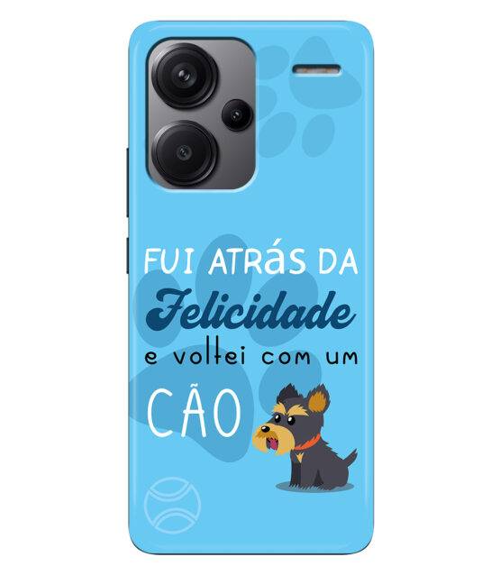 Capa Xiaomi Redmi Note 13 Pro Plus 5G silicone azul Fui Atrás Felicidade e Voltei com um Cão