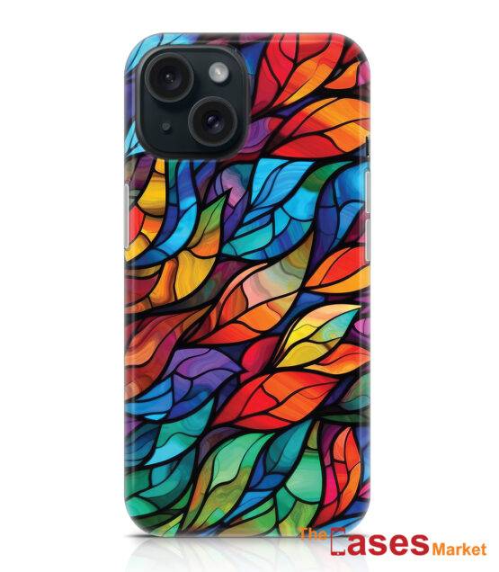 capa telemovel vitral folhas flores 15